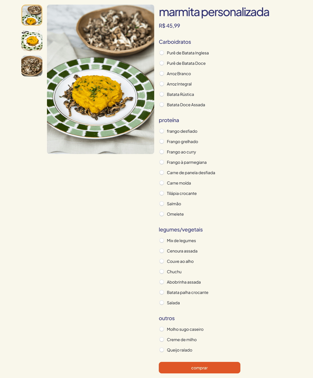 Sua Mesa Fit product presentation page