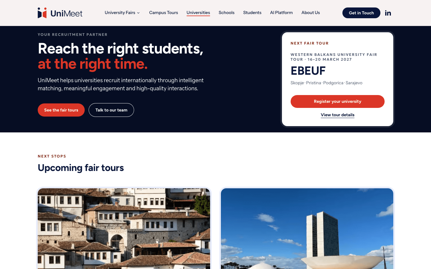 For Universities page in the proposed v2 design (proposal)